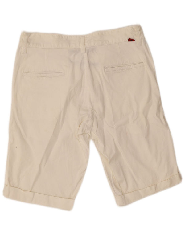 Kappa Damen Chinoshorts IT 42 Medium W30 Off White Cotton