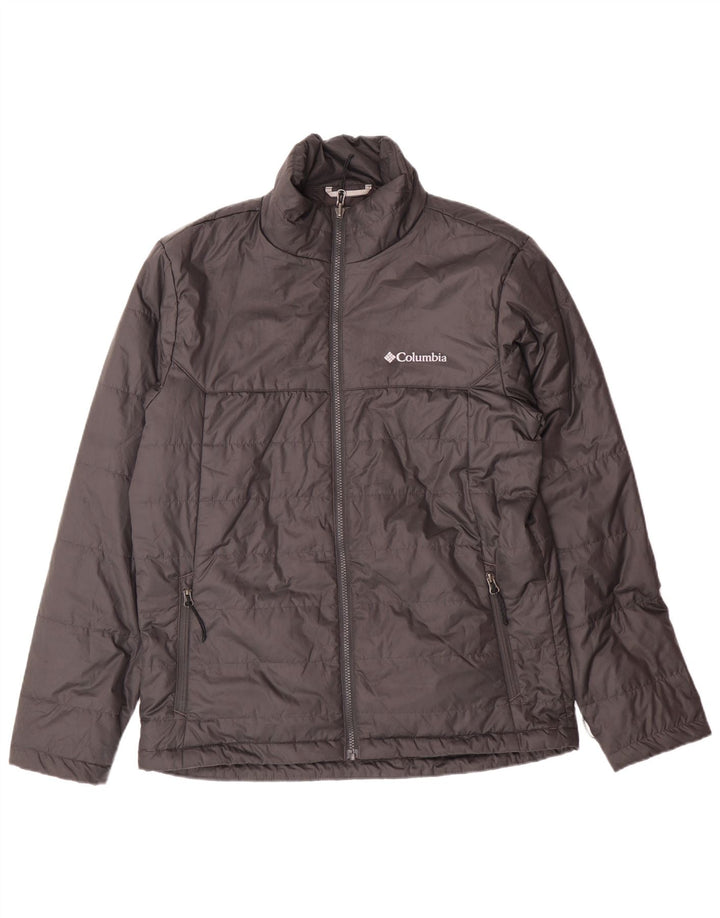 COLUMBIA Mens Interchange Liner Padded Jacket UK 38 Medium Grey Polyester