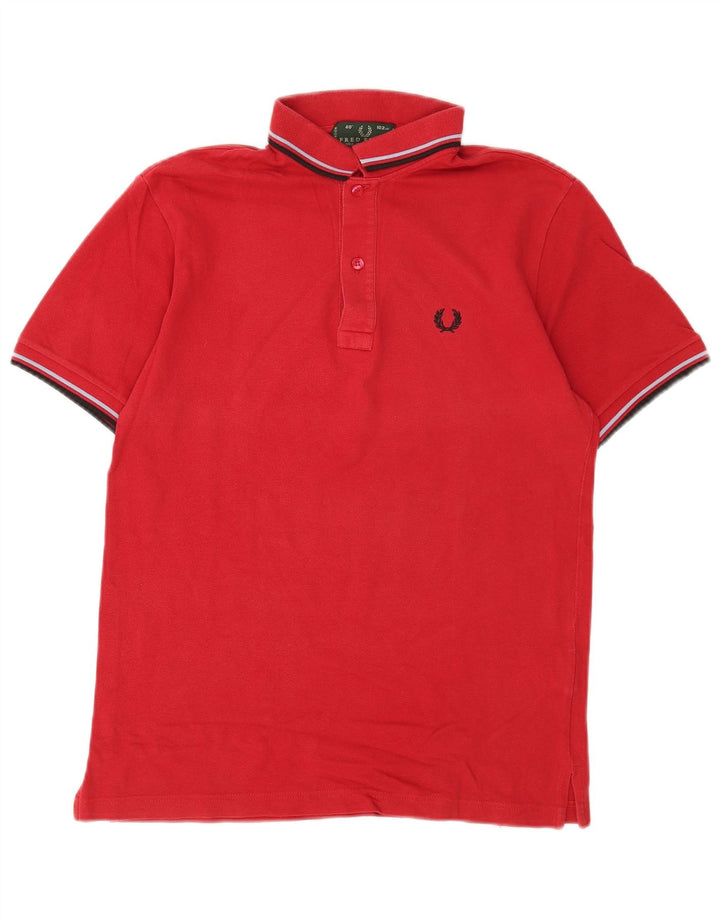 Fred Perry Herren-Poloshirt aus mittelroter Baumwolle