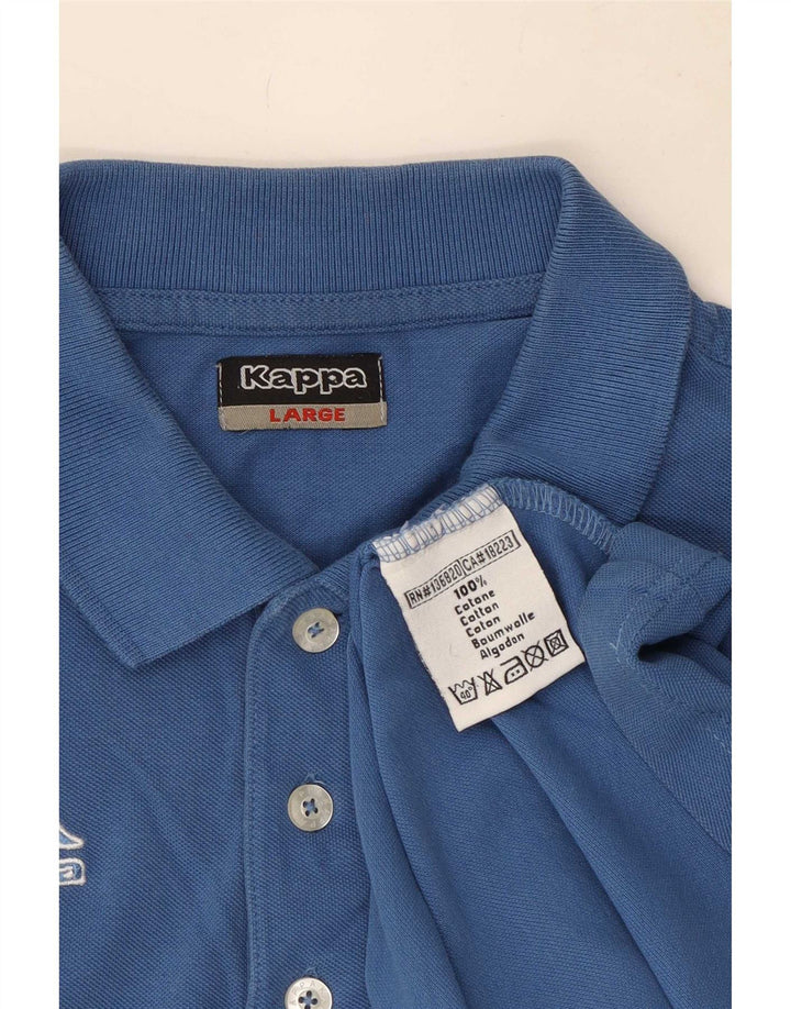 Kappa Herren-Poloshirt, große blaue Baumwolle