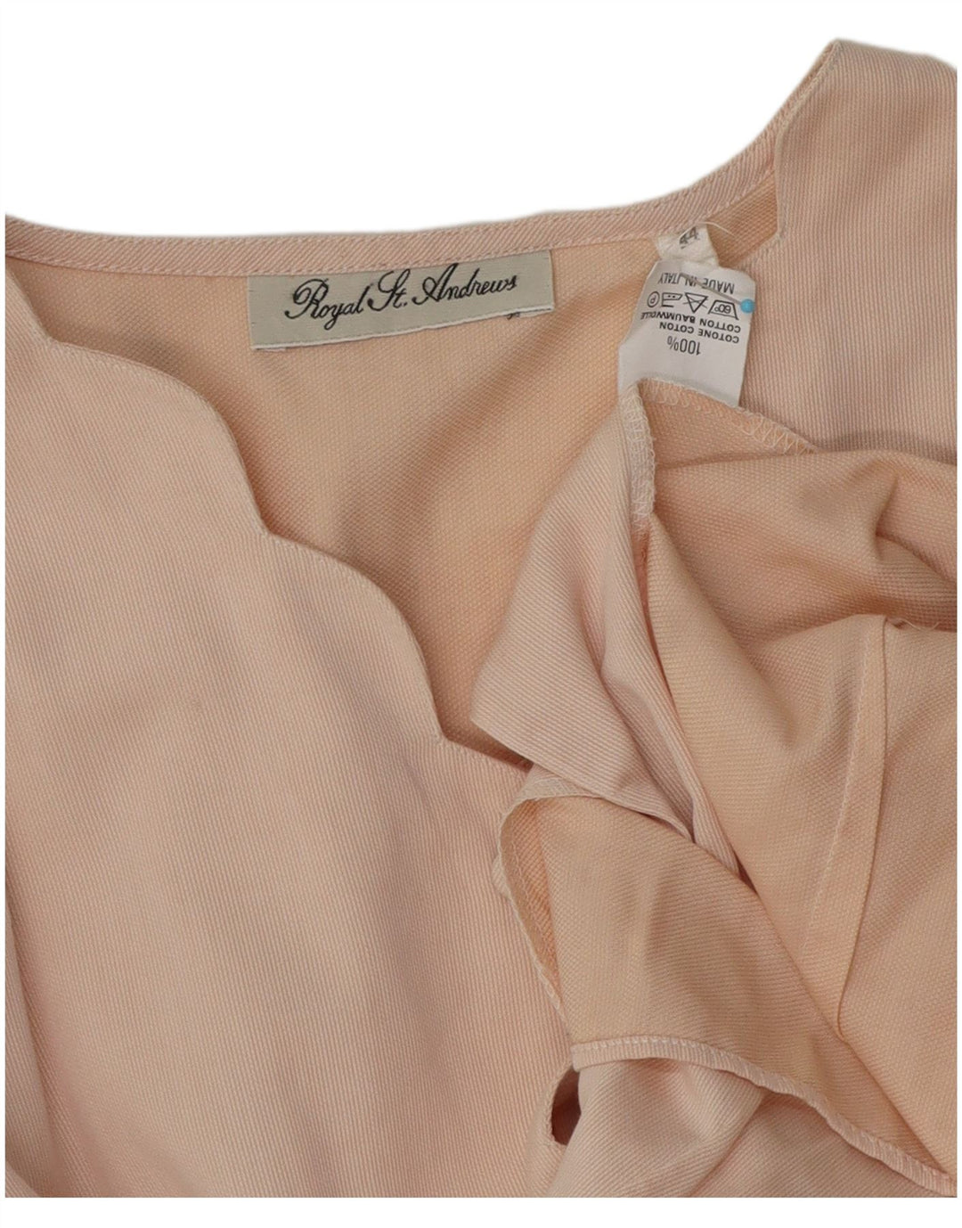 Vintage Damen Hemdbluse IT 44 Mittelrosa Baumwolle