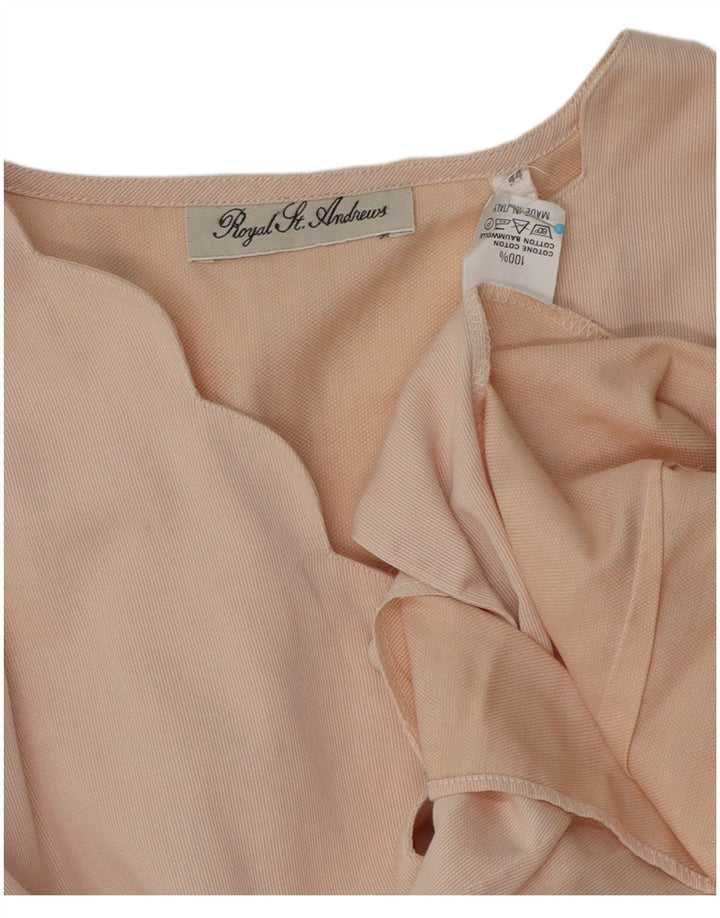 Vintage Damen Hemdbluse IT 44 Mittelrosa Baumwolle