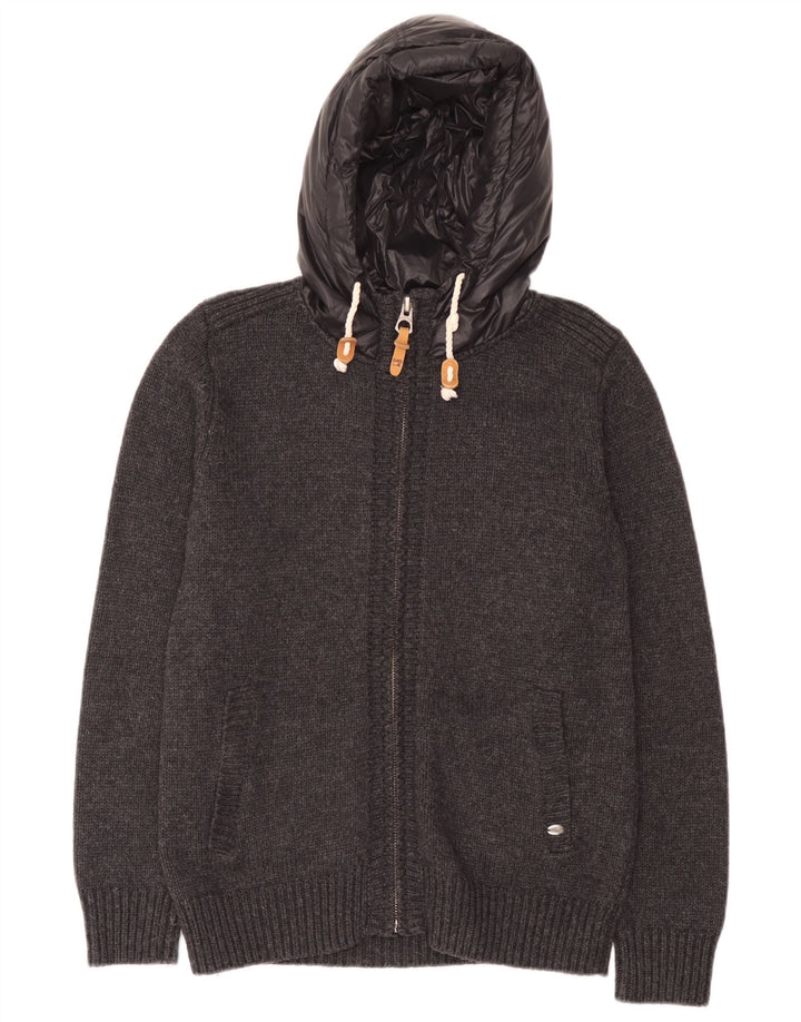 Scotch & Soda Herren-Cardigan-Pullover, große graue Wolle