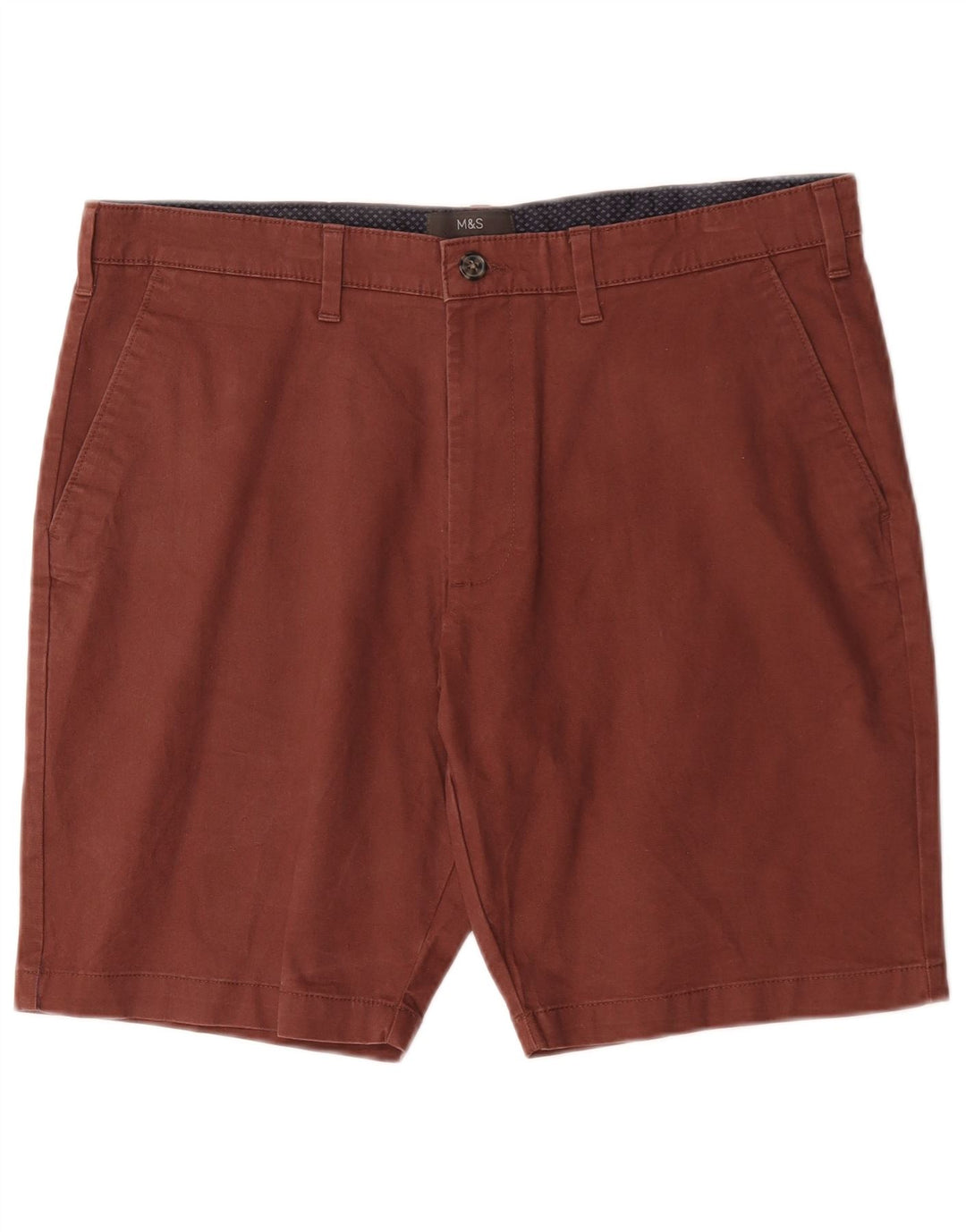 Marks & Spencer Herren-Chinoshorts W36, große braune Baumwolle