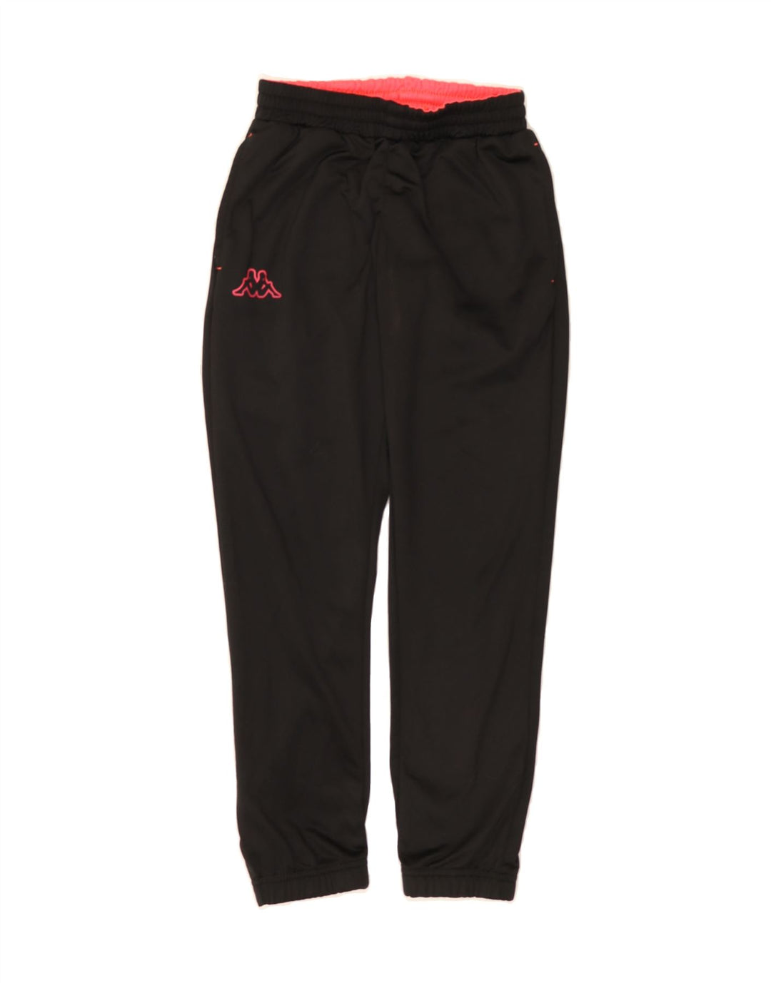 KAPPA Girls Tracksuit Trousers Joggers 9-10 Years  Black Polyester Vintage Kappa and Second-Hand Kappa from Messina Hembry 