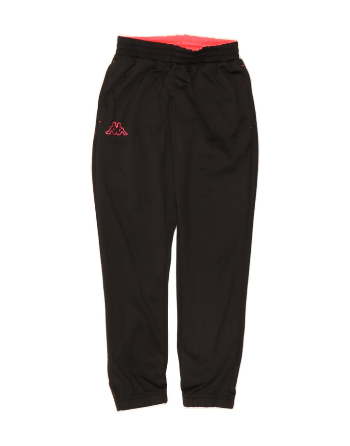 KAPPA Girls Tracksuit Trousers Joggers 9-10 Years  Black Polyester Vintage Kappa and Second-Hand Kappa from Messina Hembry 