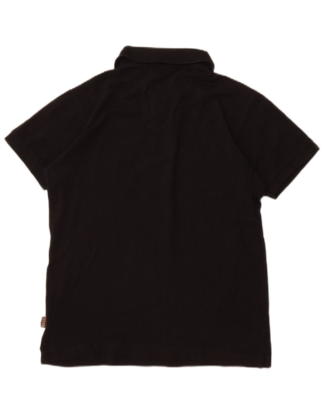 RIFLE Herren-Poloshirt, Größe S, schwarze Baumwolle