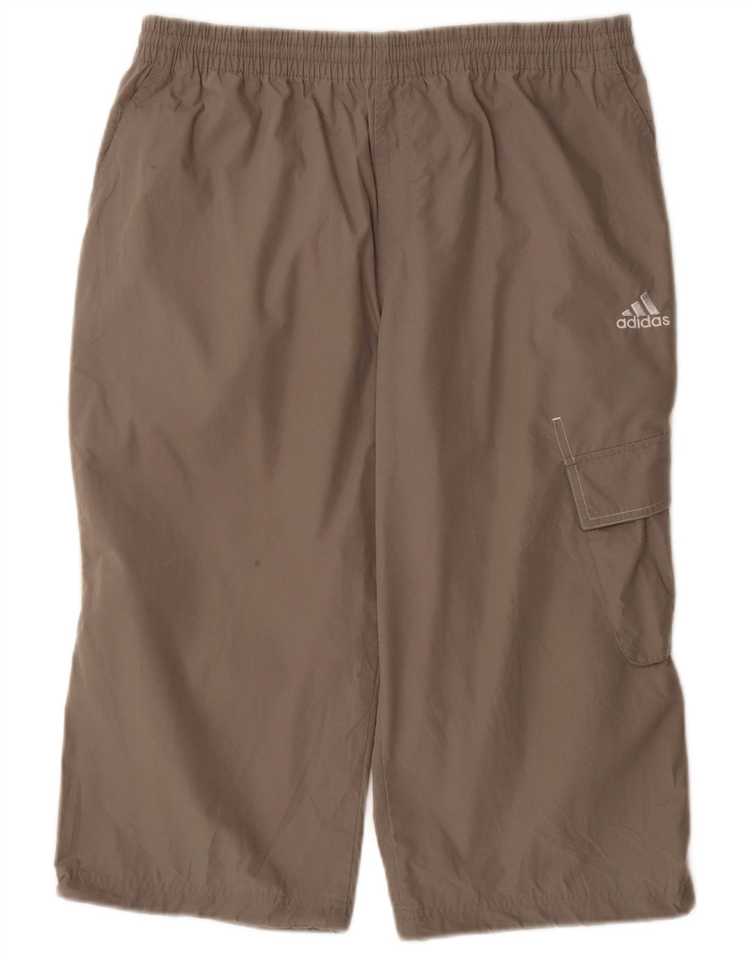 Adidas Herren Capri Cargo-Trainingshose aus mittelgrauem Polyester