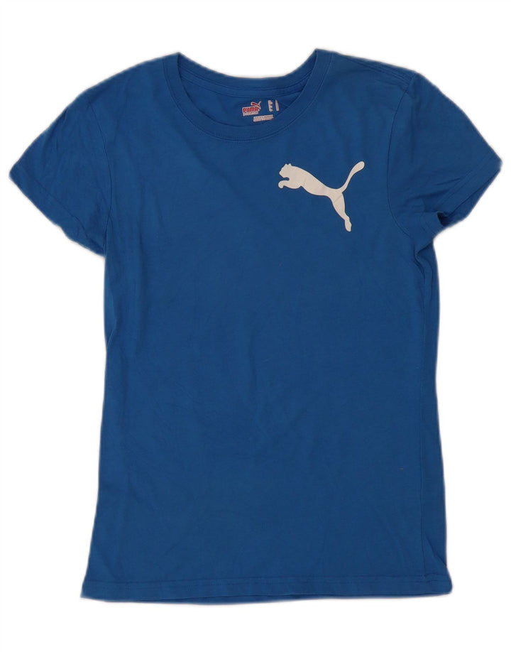 PUMA Damen Graphic T-Shirt Top UK 10 Small Blau