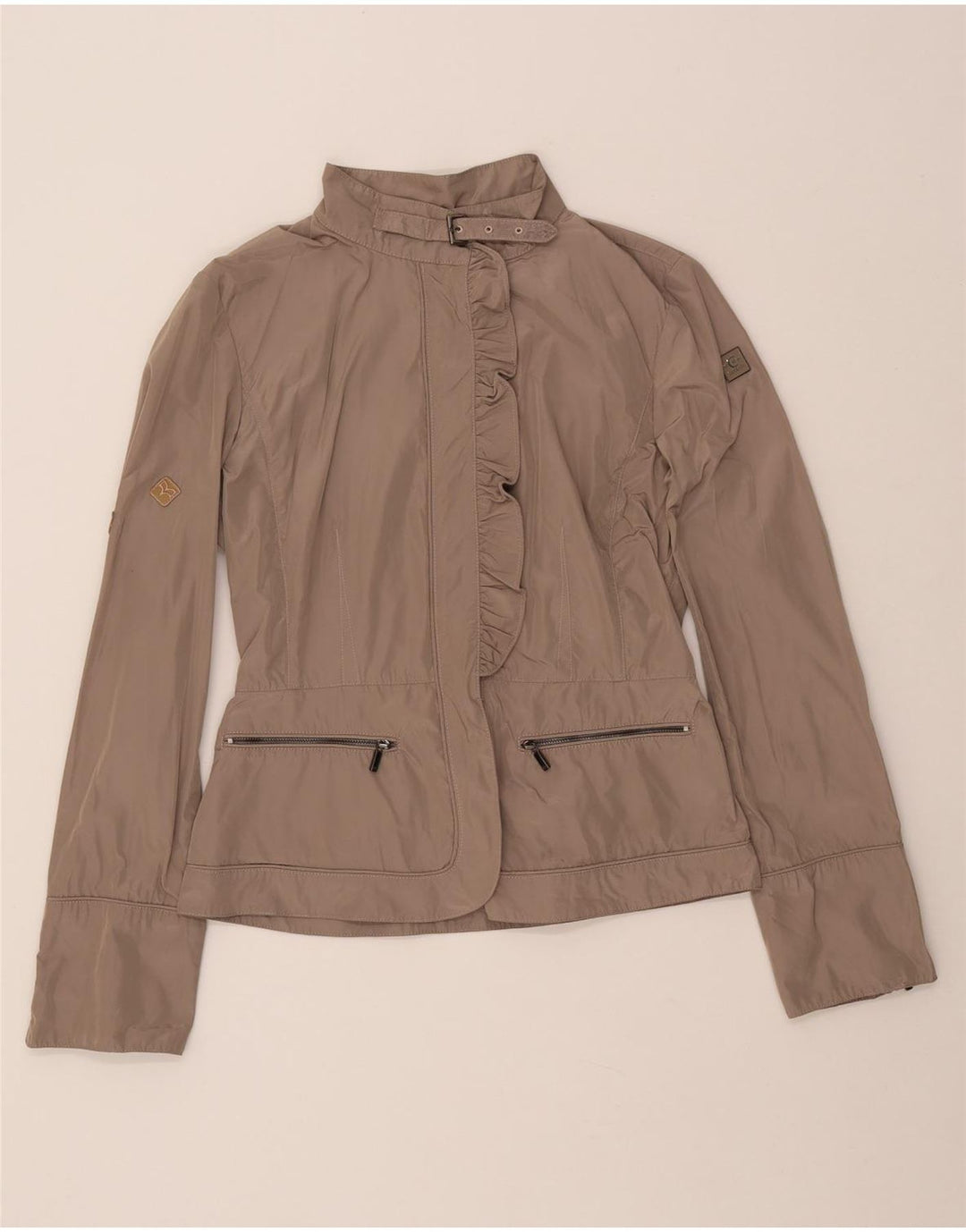 Cerruti 1881 Damen Bomberjacke IT 44 Medium Beige Polyester