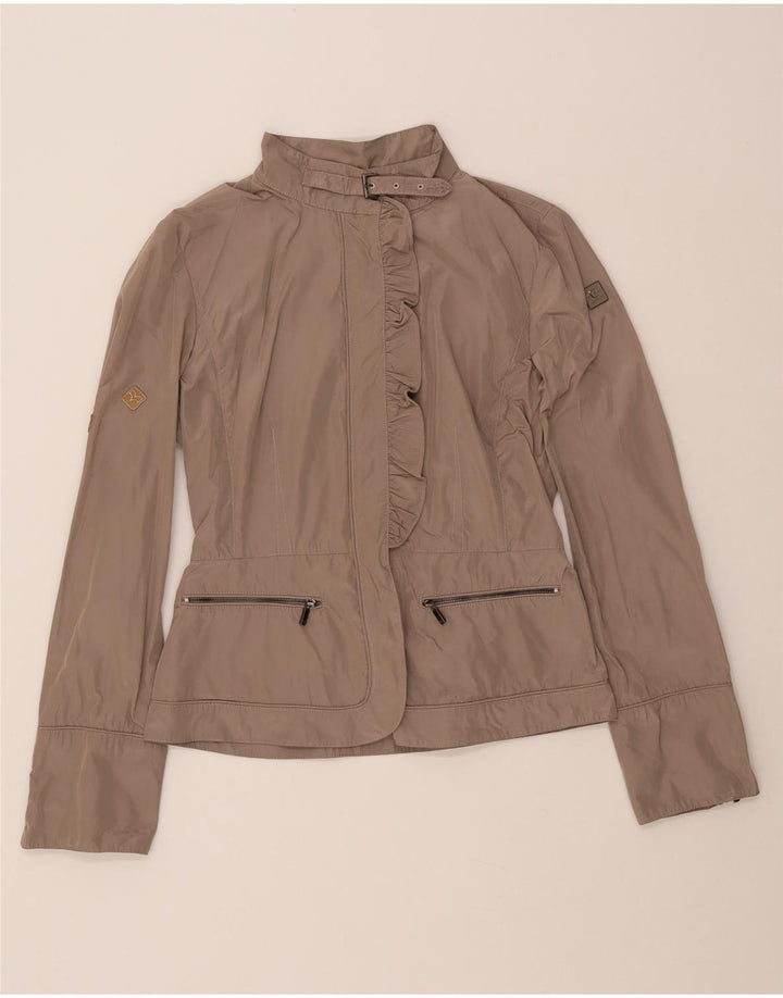 Cerruti 1881 Damen Bomberjacke IT 44 Medium Beige Polyester