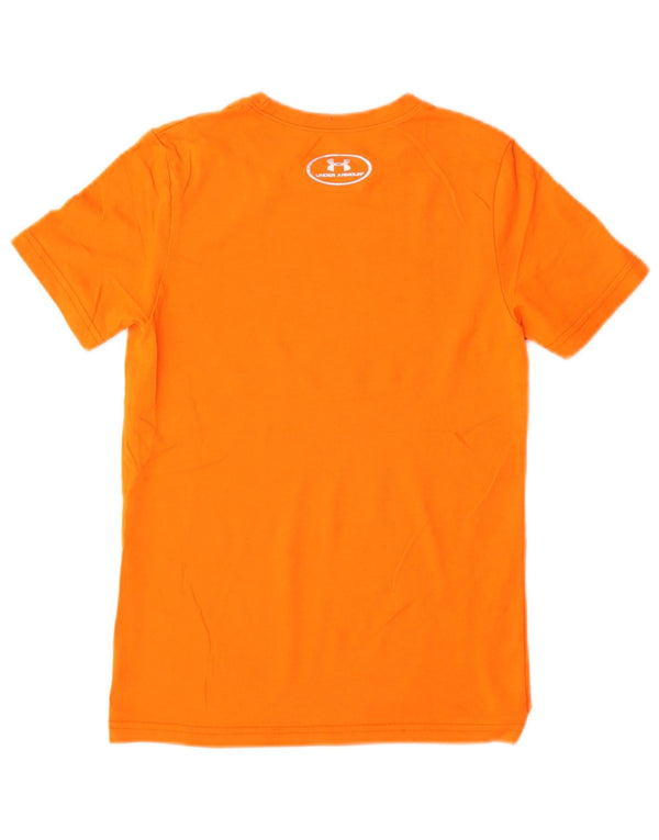 UNDER ARMOUR Jungen lockeres T-Shirt mit Grafik, 7–8 Jahre, Größe S, Orange, Baumwolle