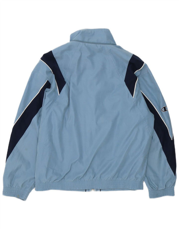 Champion Herren-Trainingsanzugoberjacke aus mittelblauem Colourblock-Polyester