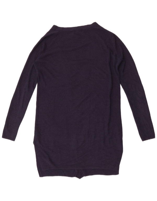 Marks & Spencer Damen Longline-Cardigan-Pullover UK 14 Medium Navy Blue