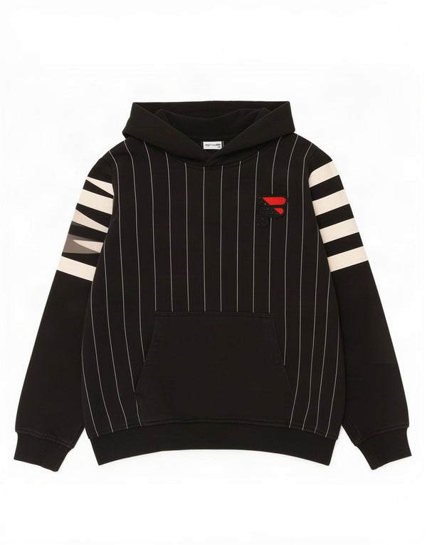 Fila Kapuzenpullover für Jungen, 11–12 Jahre, schwarz gestreift, Baumwolle