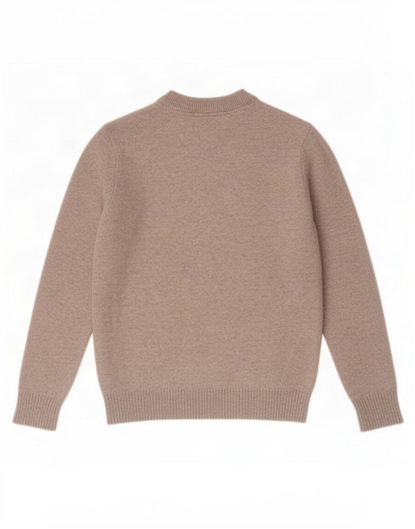 Jack & Jones Herren-Pullover mit Rundhalsausschnitt, Größe S, beige Wolle