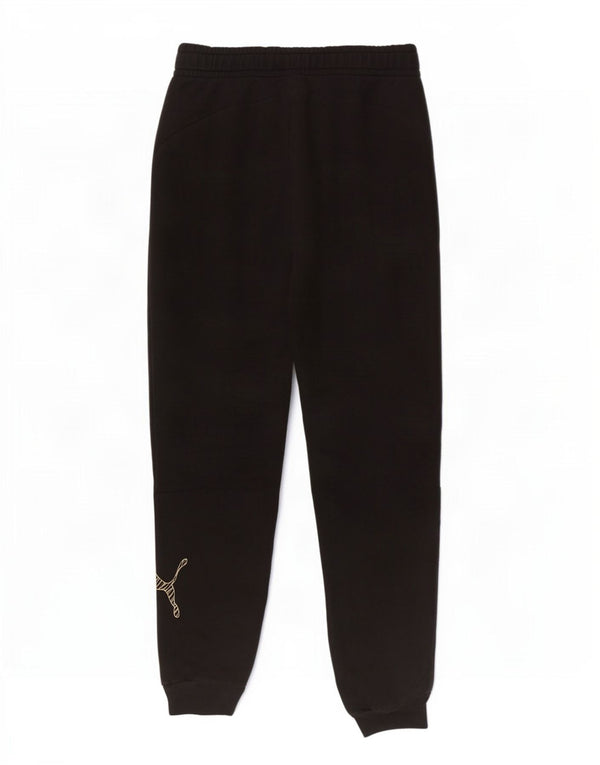 Puma Womens Graphic Trainingshose Jogger UK 14 Große schwarze Baumwolle