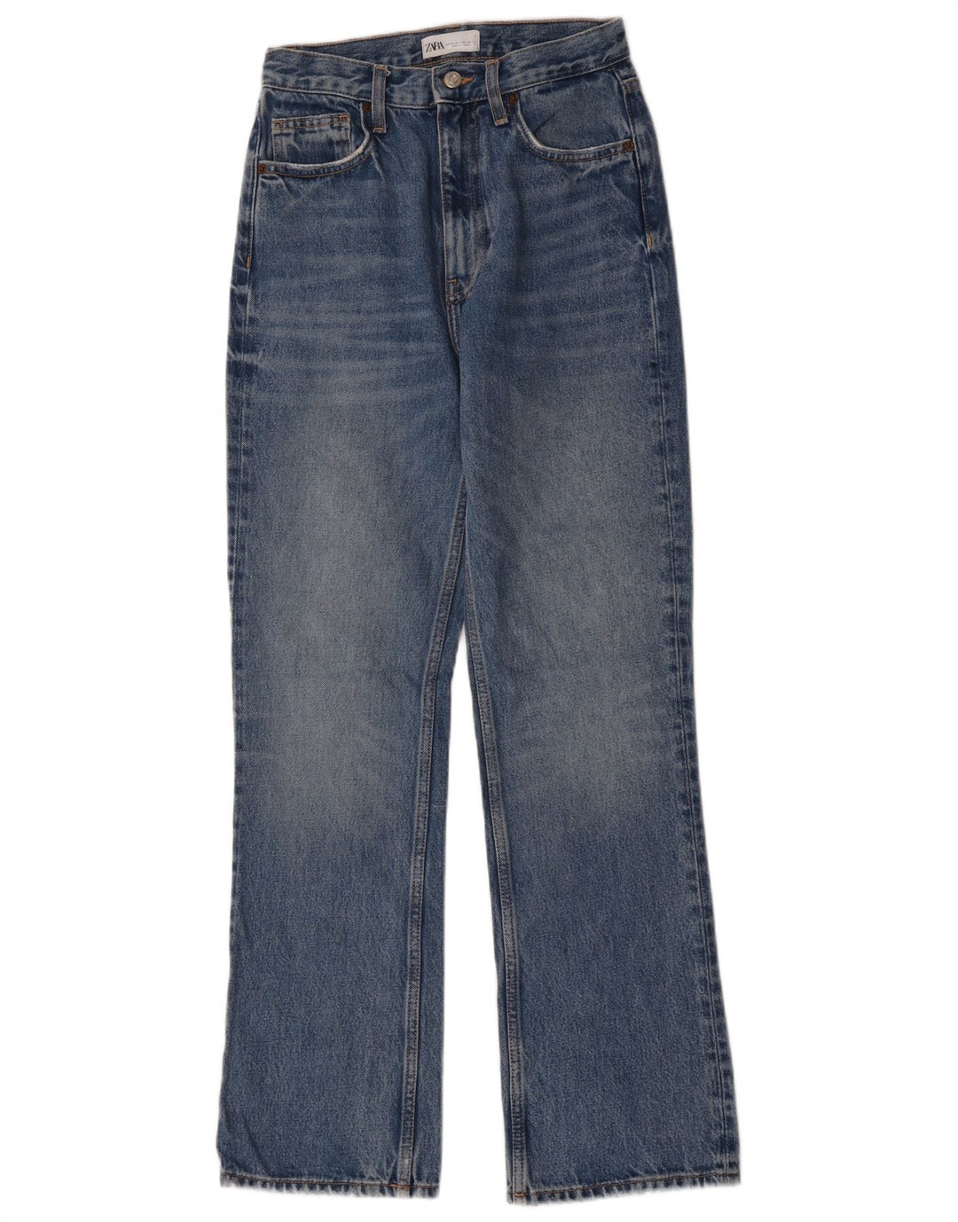 Zara Damen Bootcut Jeans EU 34 2XS W24 L30 Blau