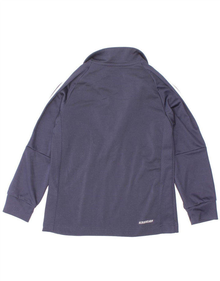 Adidas Jungen Aeroready Zip Neck Pullover Trainingsanzug Top 5–6 Jahre Marineblau