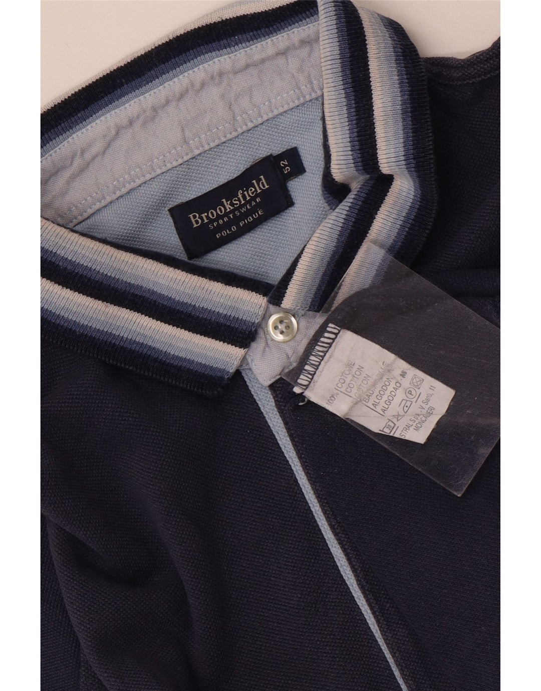 Brooksfield Herren-Poloshirt IT 52, groß, marineblau, Baumwolle