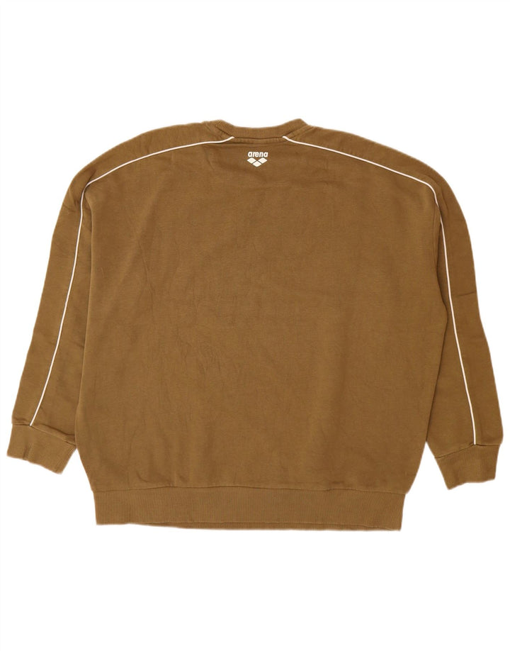 Arena Herren-Sweatshirt mit Grafik, groß, Khaki, Baumwolle