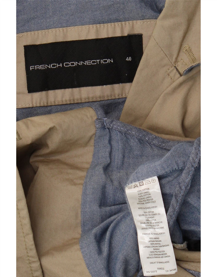 French Connection Herren-Utility-Jacke UK 40 Large Beige Baumwolle