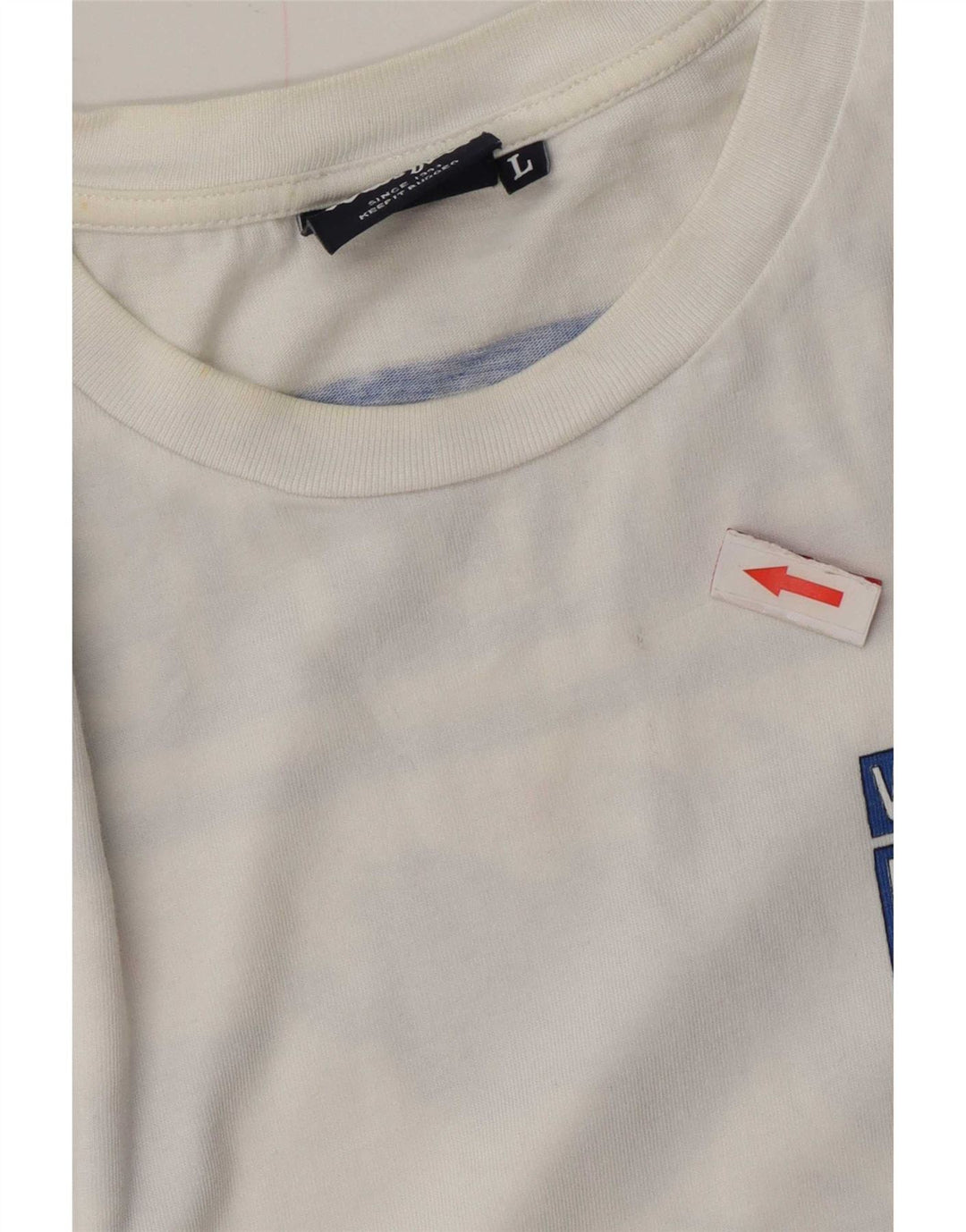 Weird Fish Herren-T-Shirt mit Grafik, Größe L, aus weißer Baumwolle