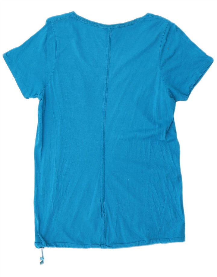 Nike Damen T-Shirt Top UK 14 Mittelblaue Baumwolle