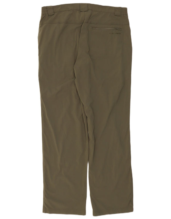 MAMMUT Herren gerade Wanderhose IT 54 2XL W36 L32 Khaki Nylon