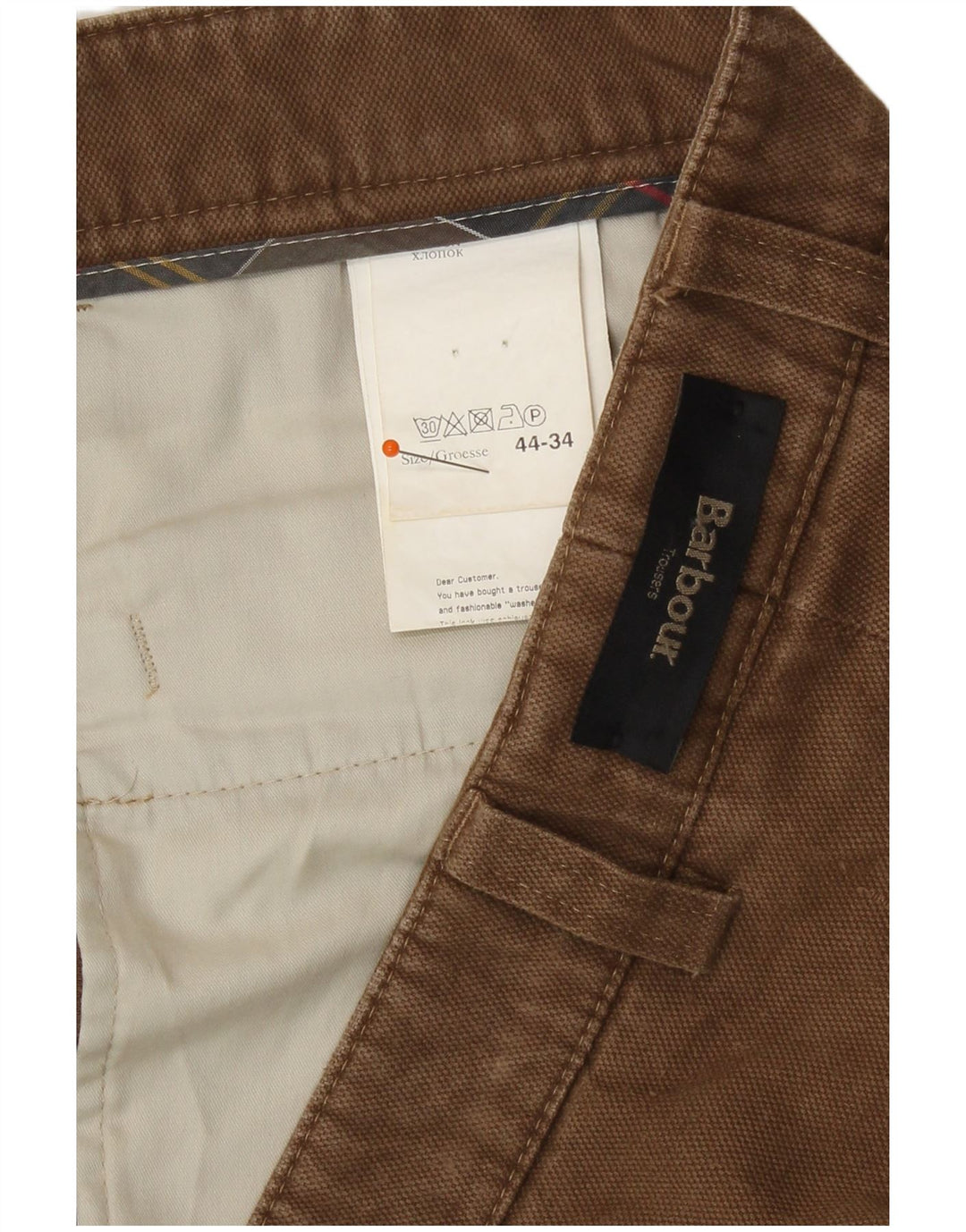 Barbour Herren gerade Anzughose W44 L31 Beige