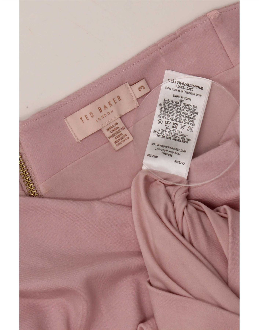 Ted Baker Damen Crop Off Shoulder Top Größe 3 Mittelrosa Viskose