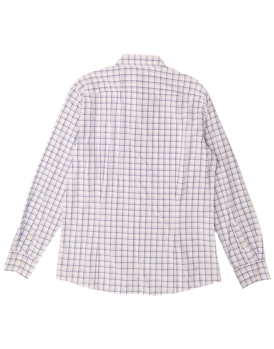 Benetton Herrenhemd XL, blau kariert, Baumwolle