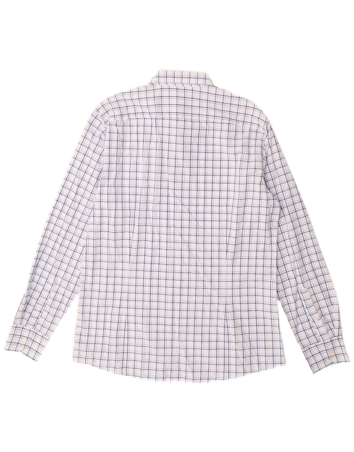 Benetton Herrenhemd XL, blau kariert, Baumwolle