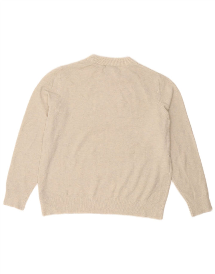 Marks & Spencer Damen-Pullover mit Rundhalsausschnitt, Gr. 14, Mittel, gebrochenes Weiß