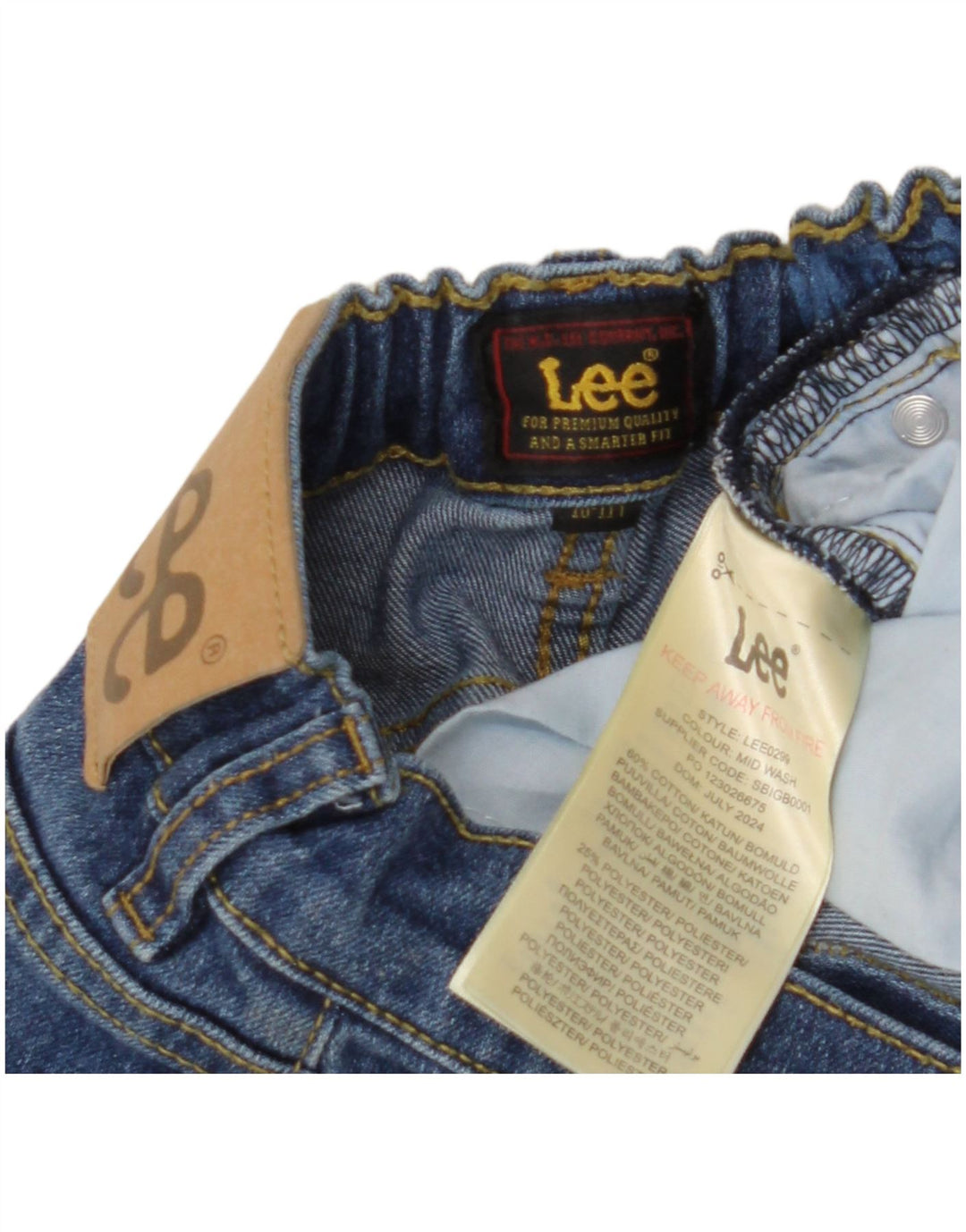 LEE Straight Jeans für Jungen, 10–11 Jahre, W22 L24, blaue Baumwolle