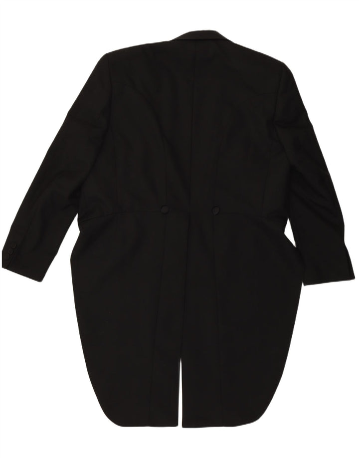 Vintage Herren Tailcoat Blazer Jacke EU 50 Großes schwarzes Polyester