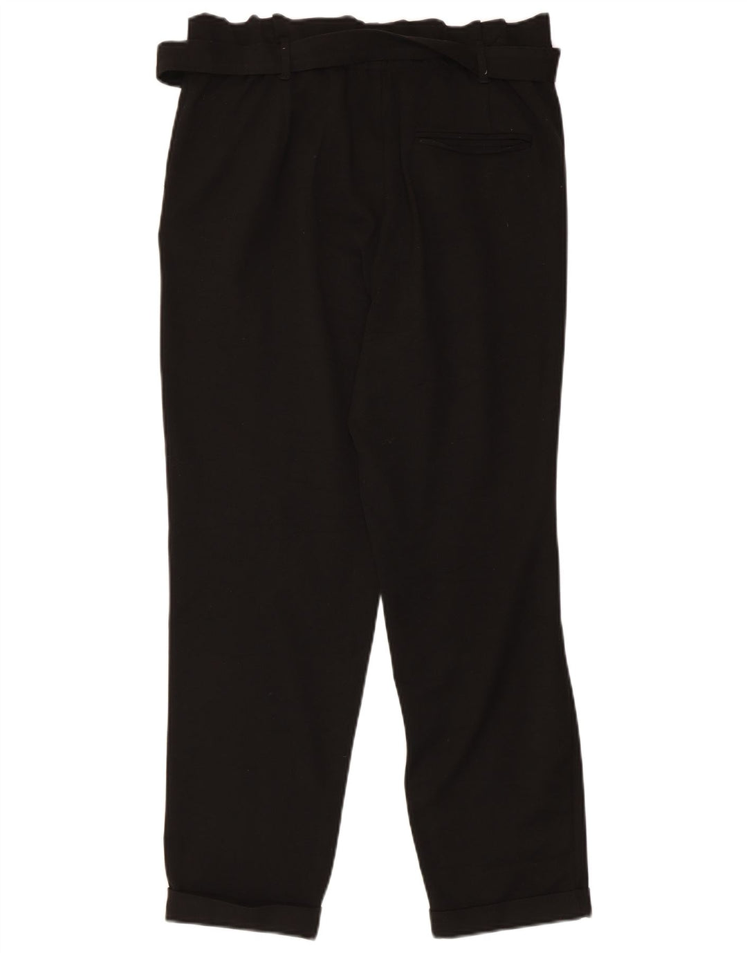 Zara Damen Tapered Cropped-Hose, Größe M, W28, L25, Schwarz