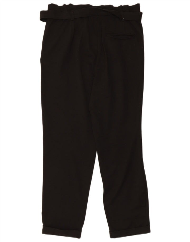 Zara Damen Tapered Cropped-Hose, Größe M, W28, L25, Schwarz