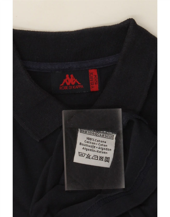 Kappa Jungen-Poloshirt, 11–12 Jahre, XL, Marineblau, Baumwolle