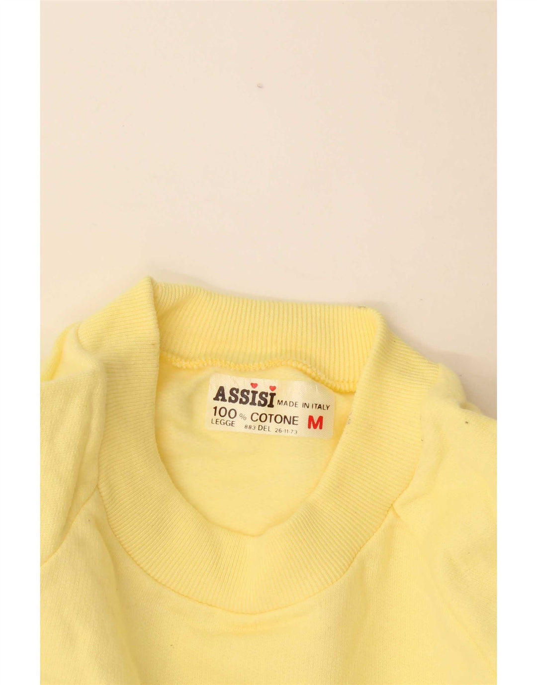 Assisi Herren Italia Graphic Sweatshirt Pullover mittelgelbe Baumwolle