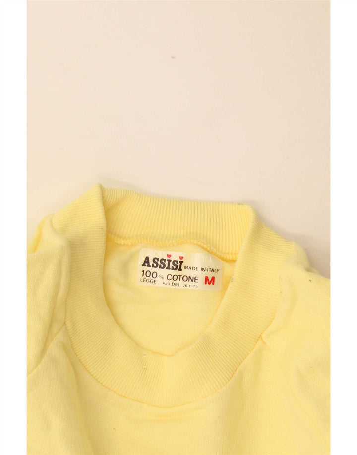 Assisi Herren Italia Graphic Sweatshirt Pullover mittelgelbe Baumwolle