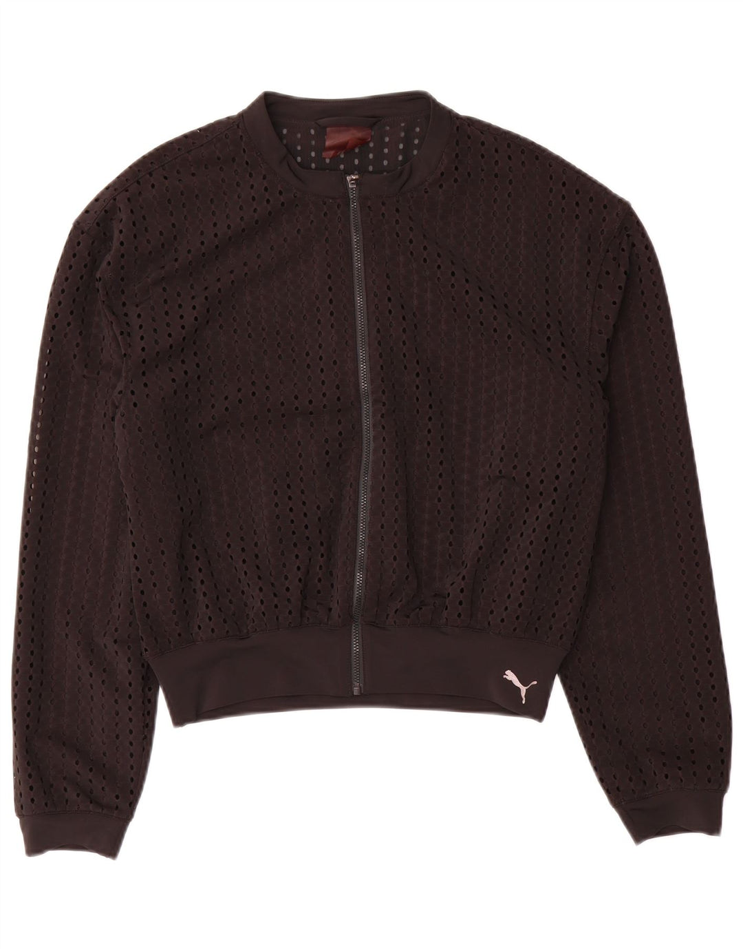 PUMA Damen-Trainingsanzug, übergroß, Crop Graphic, Top-Jacke, UK 10, Größe S, Schwarz