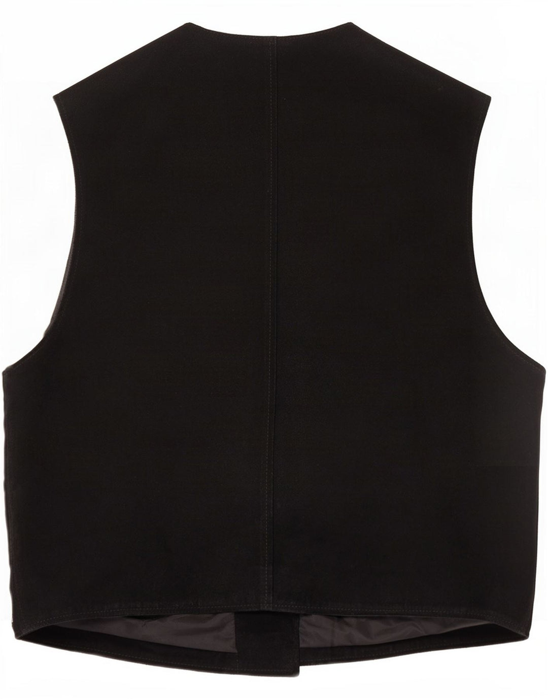 Vintage Herren Wildlederweste XL Schwarzes Leder