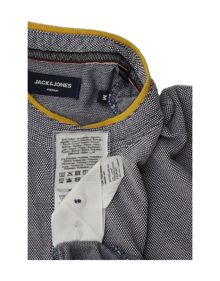 JACK & JONES Mens Polo Shirt Medium Navy Blue Cotton Vintage Jack & Jones and Second-Hand Jack & Jones from Messina Hembry 