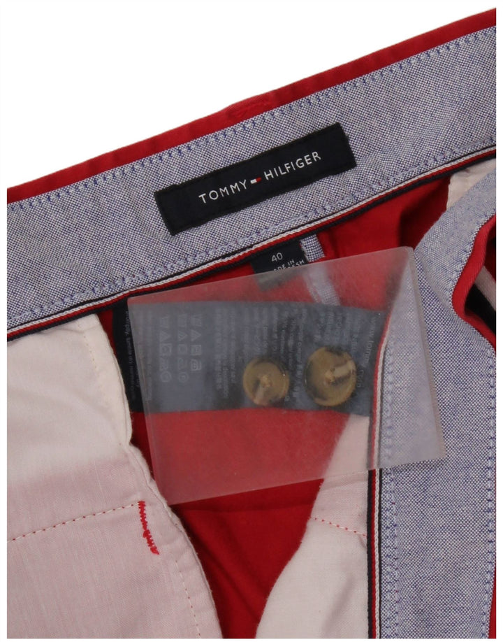 Tommy Hilfiger Herren Chino Shorts W40 XL Rot Baumwolle