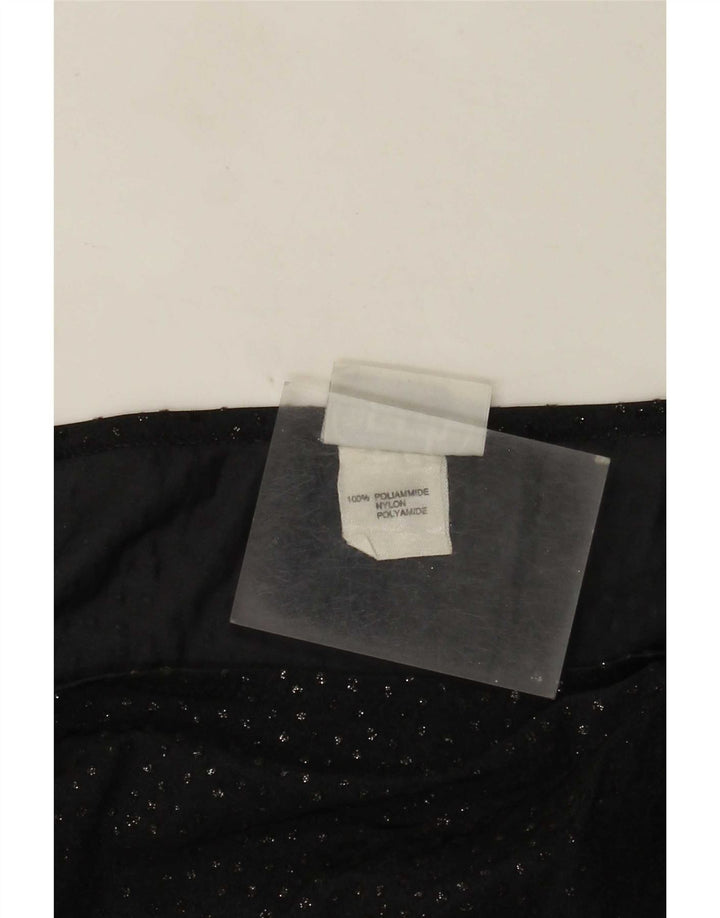 Parah Damen Durchsichtiger asymmetrischer Rock Medium W28 Schwarz Polyamid