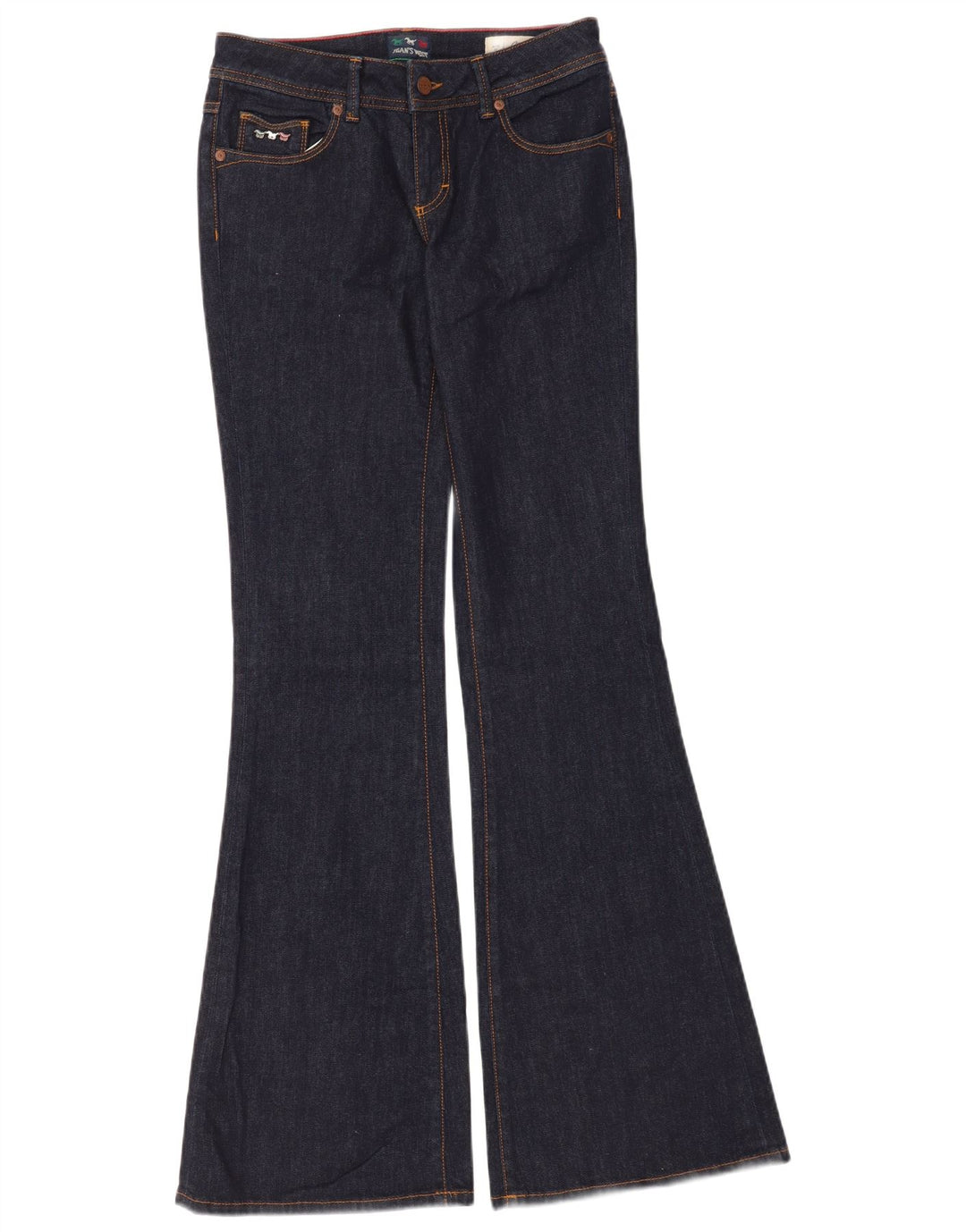 Jean's West Schlagjeans für Damen, W28, L34, Marineblau, Baumwolle