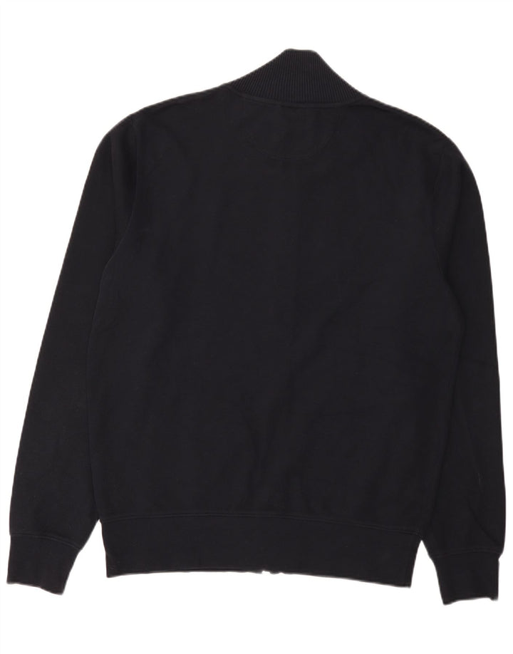 Gant Herren-Cardigan mit durchgehendem Reißverschluss, groß, marineblau, Baumwolle