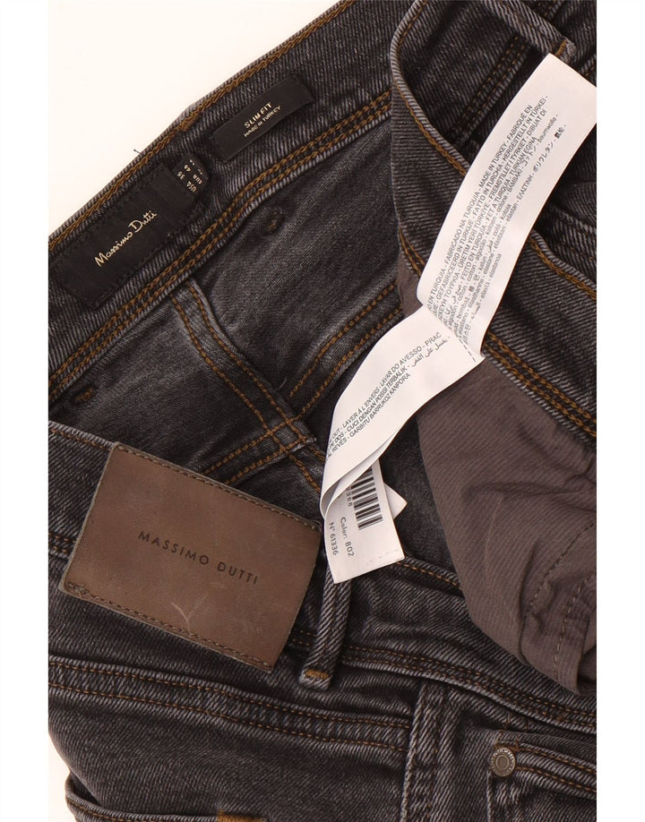 Massimo Dutti Herren Slim Jeans EU 46 XL W36 L32 Graue Baumwolle