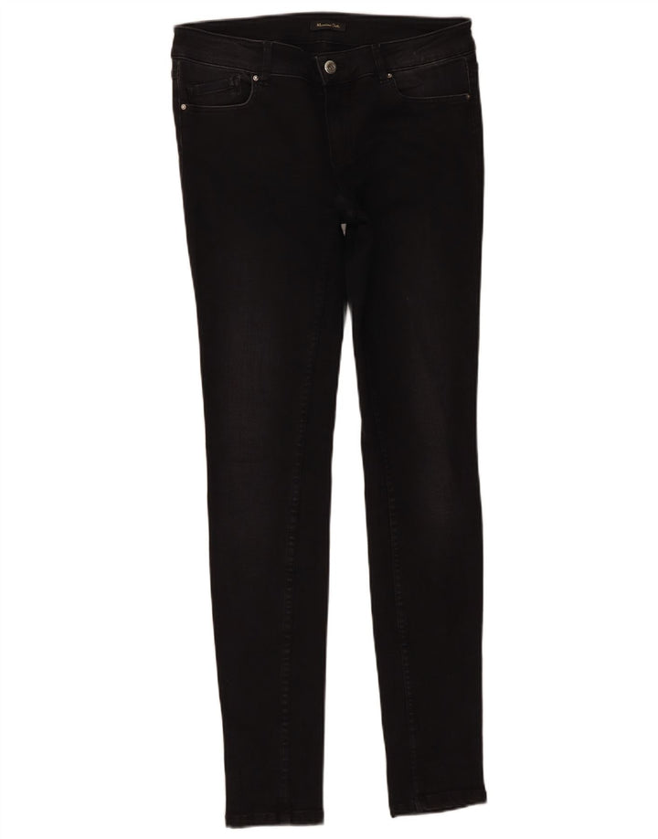 Massimo Dutti Damen Skinny Jeans EU 38 Small W28 L30 Schwarz
